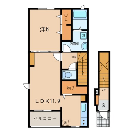 上横須賀駅 徒歩4分 2階の物件間取画像